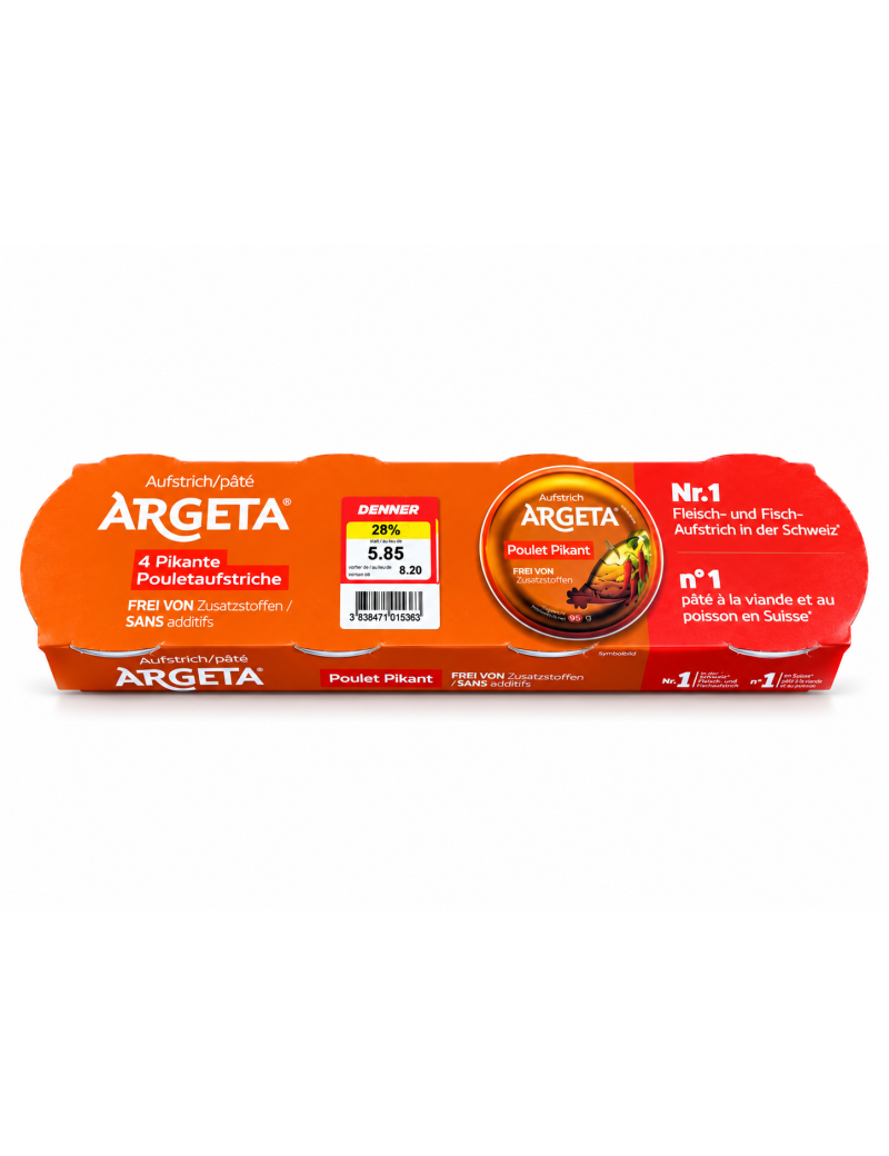 Argeta Hühnerfleisch Pikant (4*95g) 12*380g